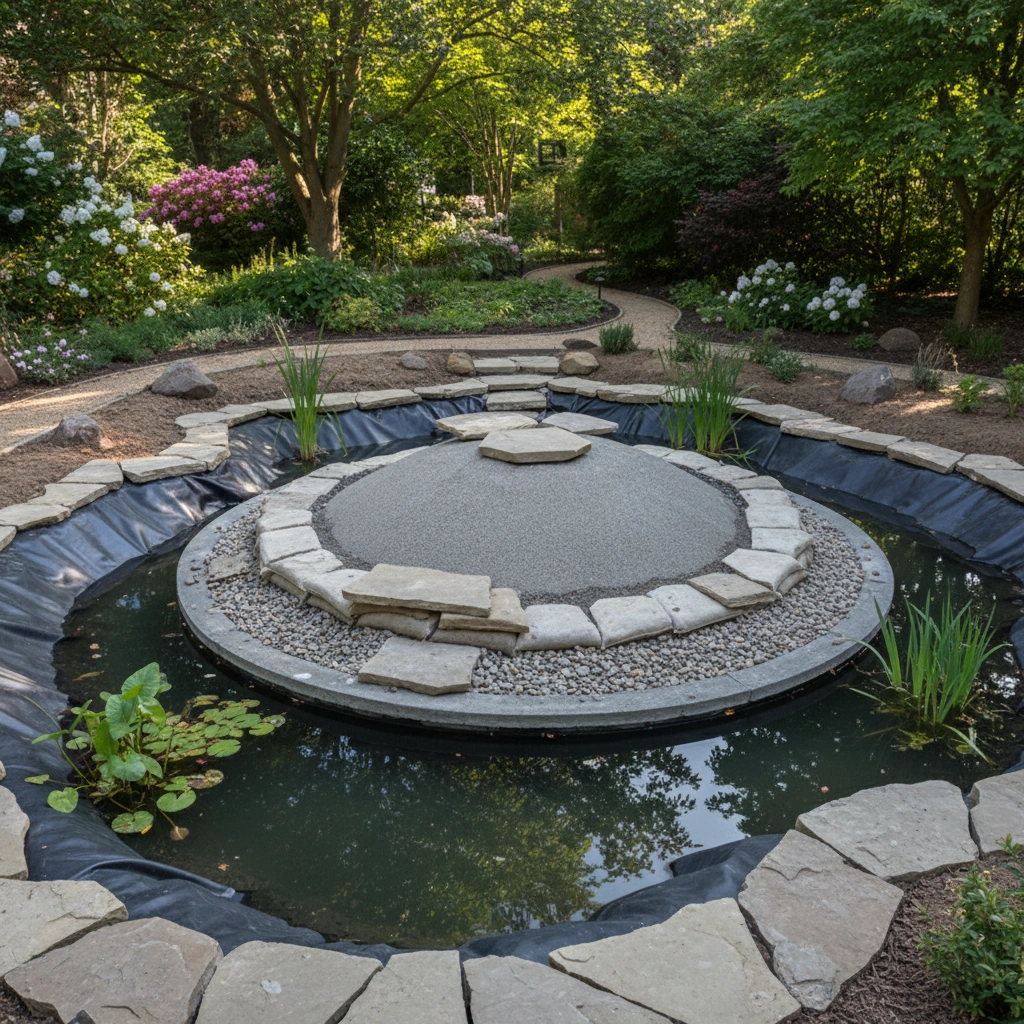 Как защитить септик от повреждений при устройстве садового пруда | статья от Септик Про